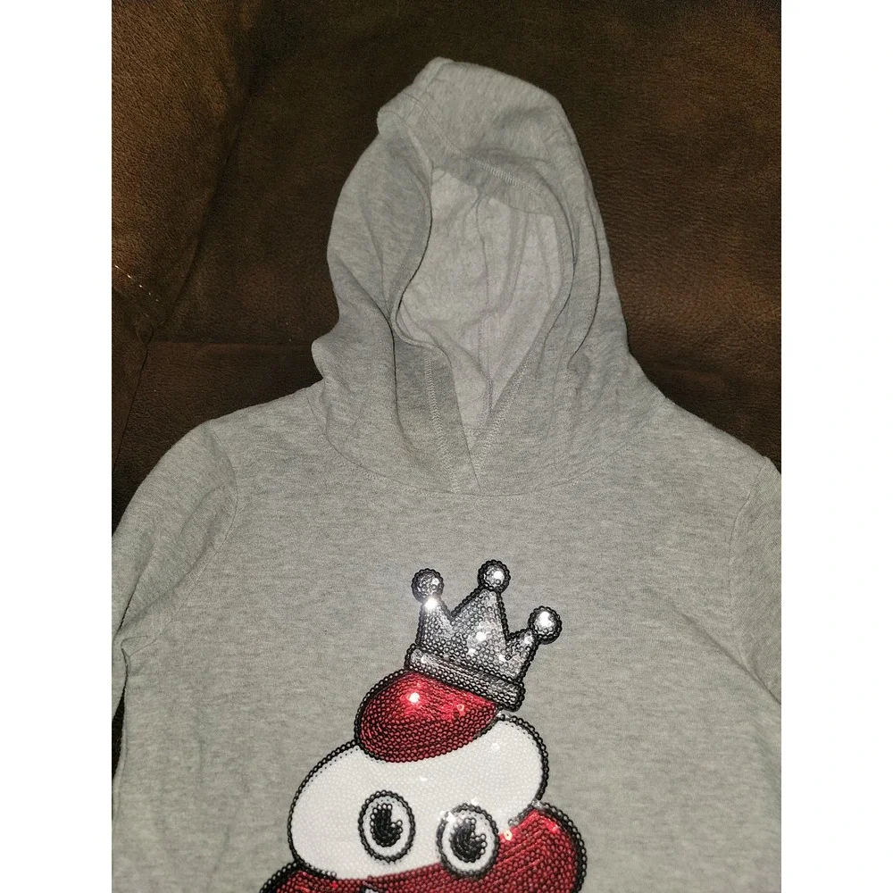Justice holiday Christmas poop emoji sweatshirt hoodie‎ size 10 girls